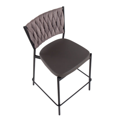 Majestic Office Furniture Tania 24" Fixed-Height Counter Stool - Set of 2
