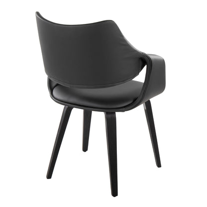 Lumisource Curvo High Back Upholstered Chair - Set of 2