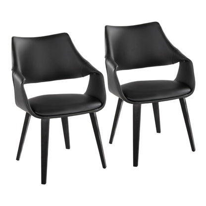 Lumisource Curvo High Back Upholstered Chair - Set of 2