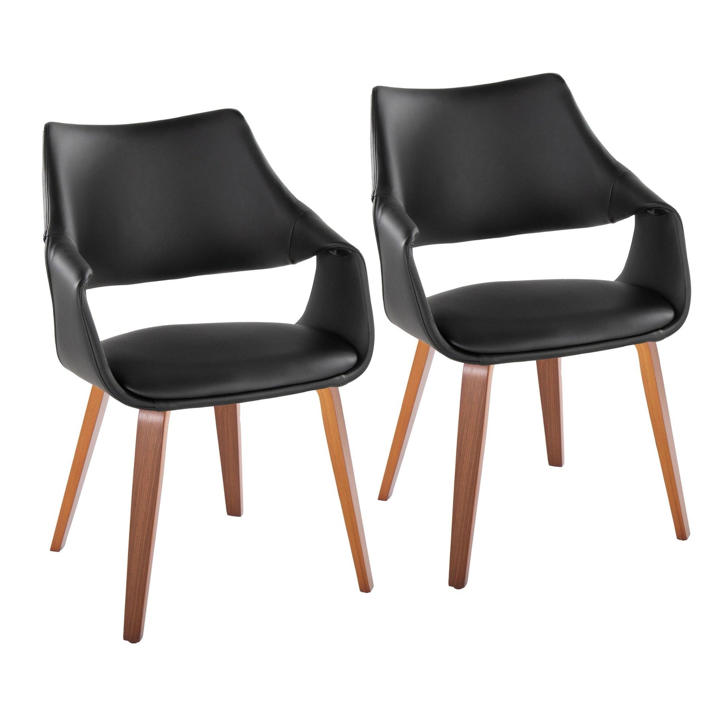 Lumisource Curvo High Back Upholstered Chair - Set of 2