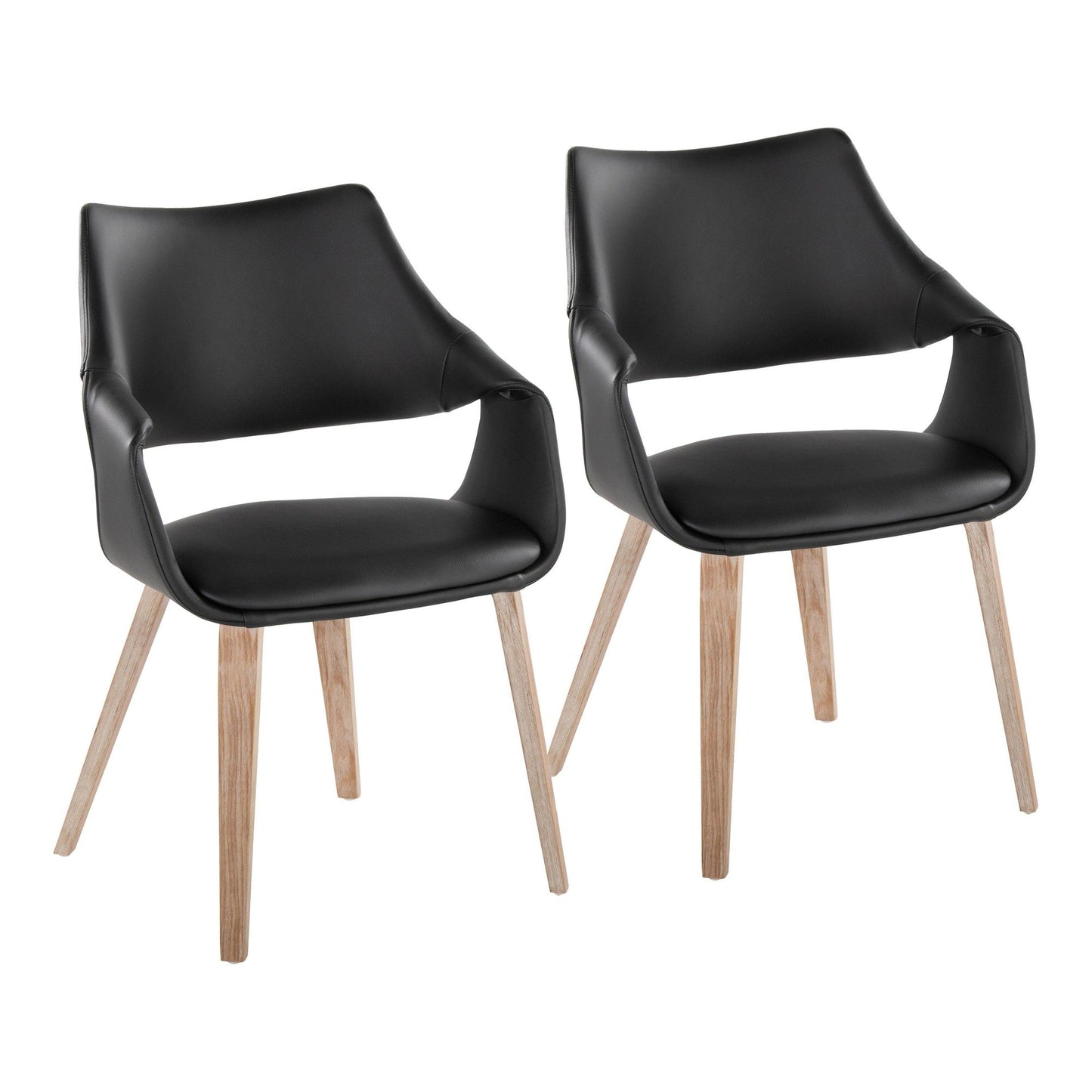 Lumisource Curvo High Back Upholstered Chair - Set of 2