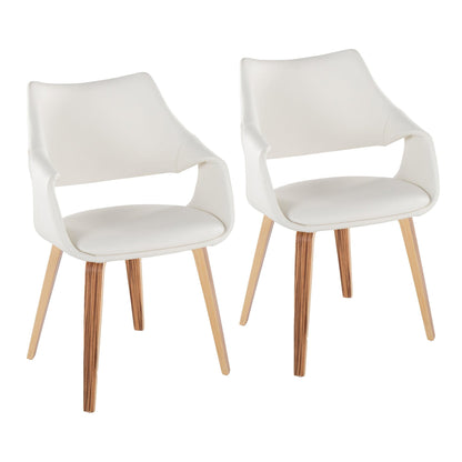 Lumisource Curvo High Back Upholstered Chair - Set of 2