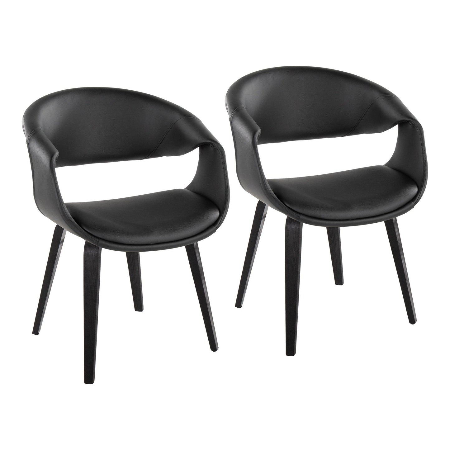 Lumisource Curvo Upholstered Chair - Set of 2