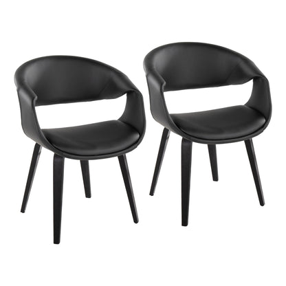 Lumisource Curvo Upholstered Chair - Set of 2