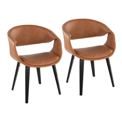 Lumisource Curvo Upholstered Chair - Set of 2