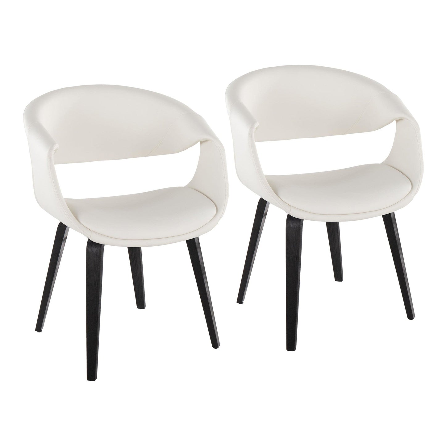 Lumisource Curvo Upholstered Chair - Set of 2