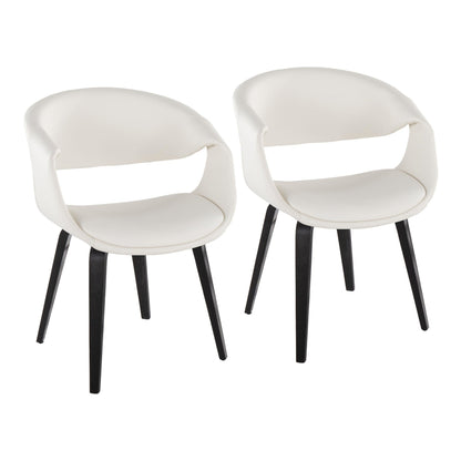 Lumisource Curvo Upholstered Chair - Set of 2