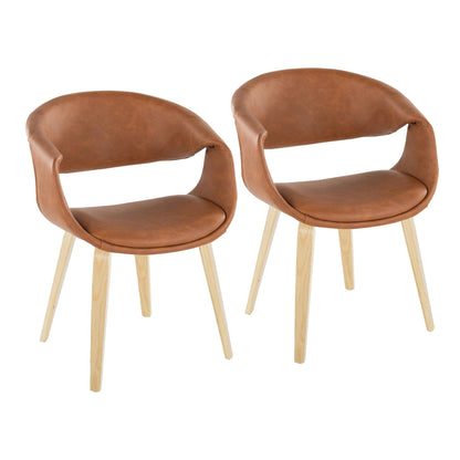 Lumisource Curvo Upholstered Chair - Set of 2