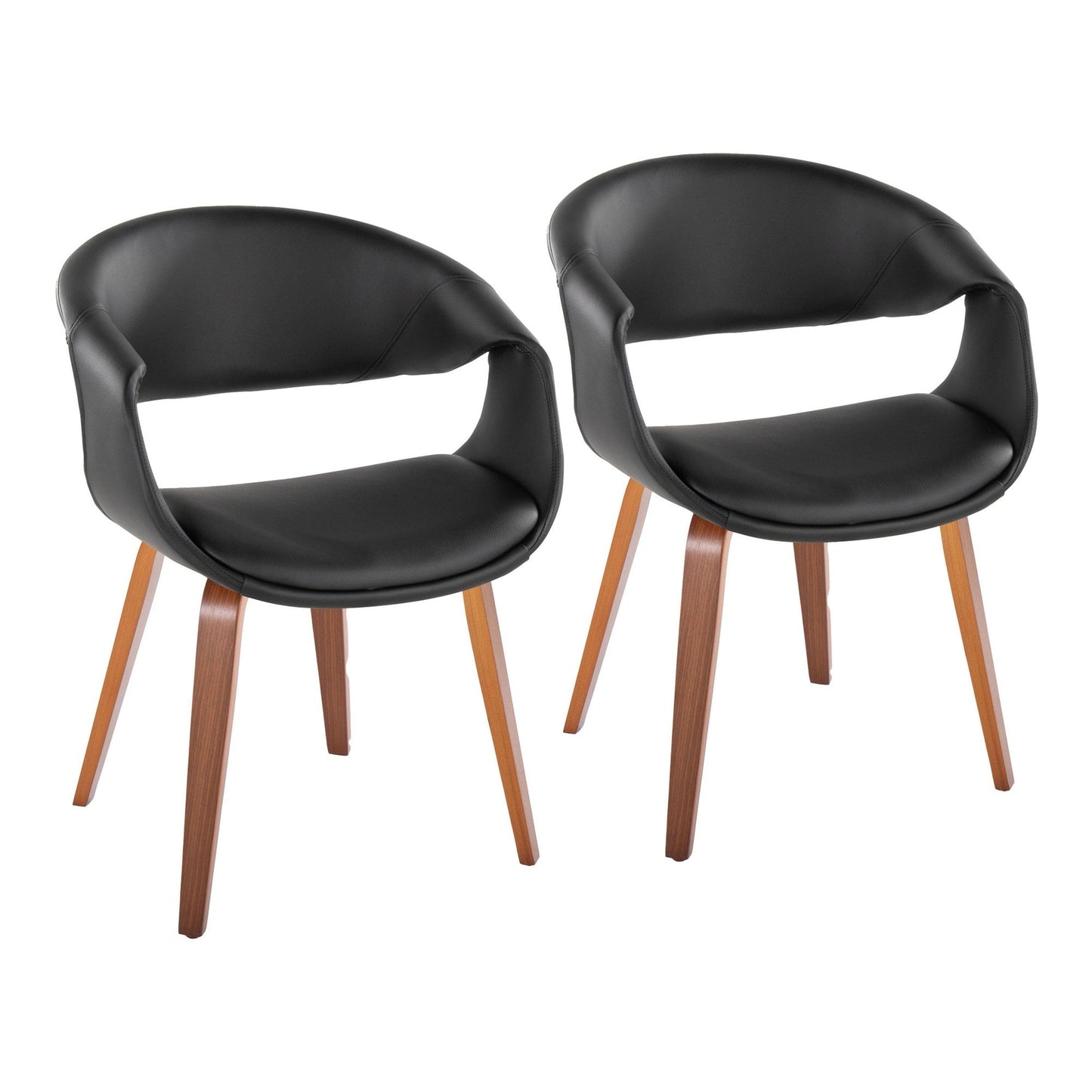 Lumisource Curvo Upholstered Chair - Set of 2