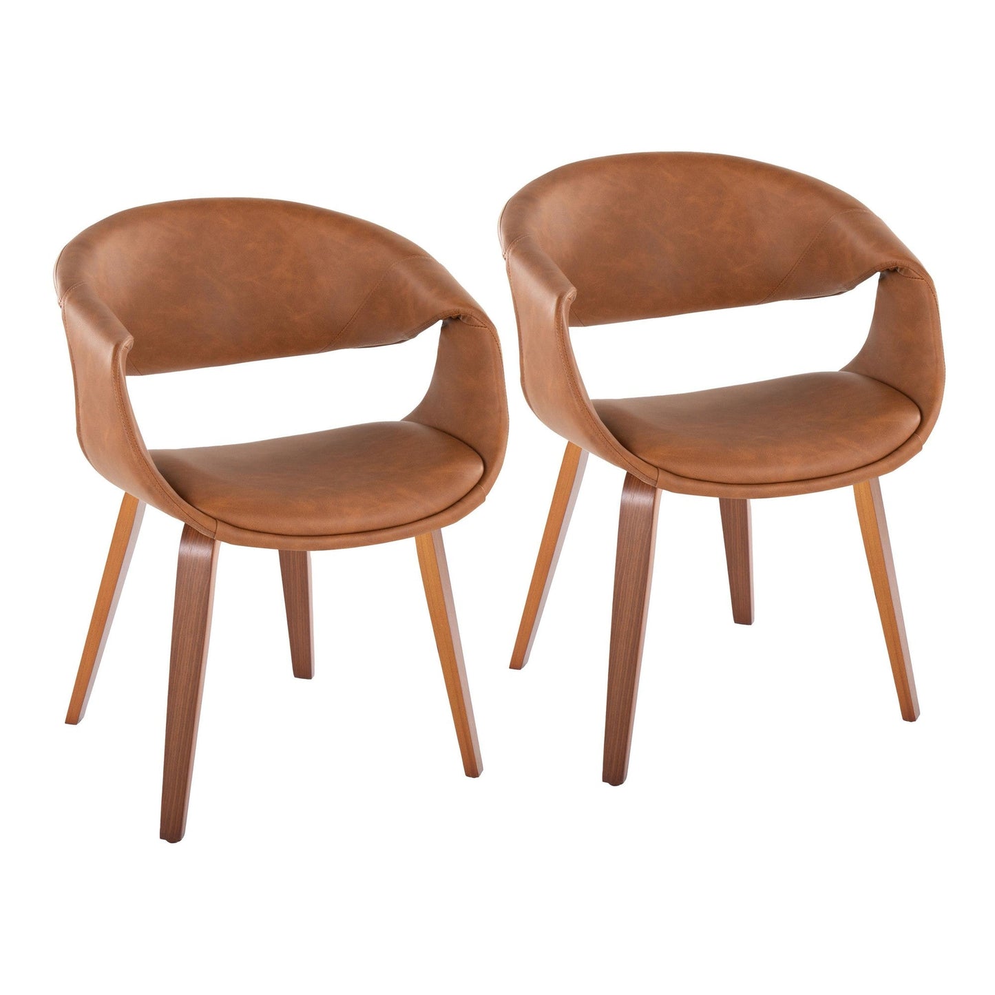 Lumisource Curvo Upholstered Chair - Set of 2