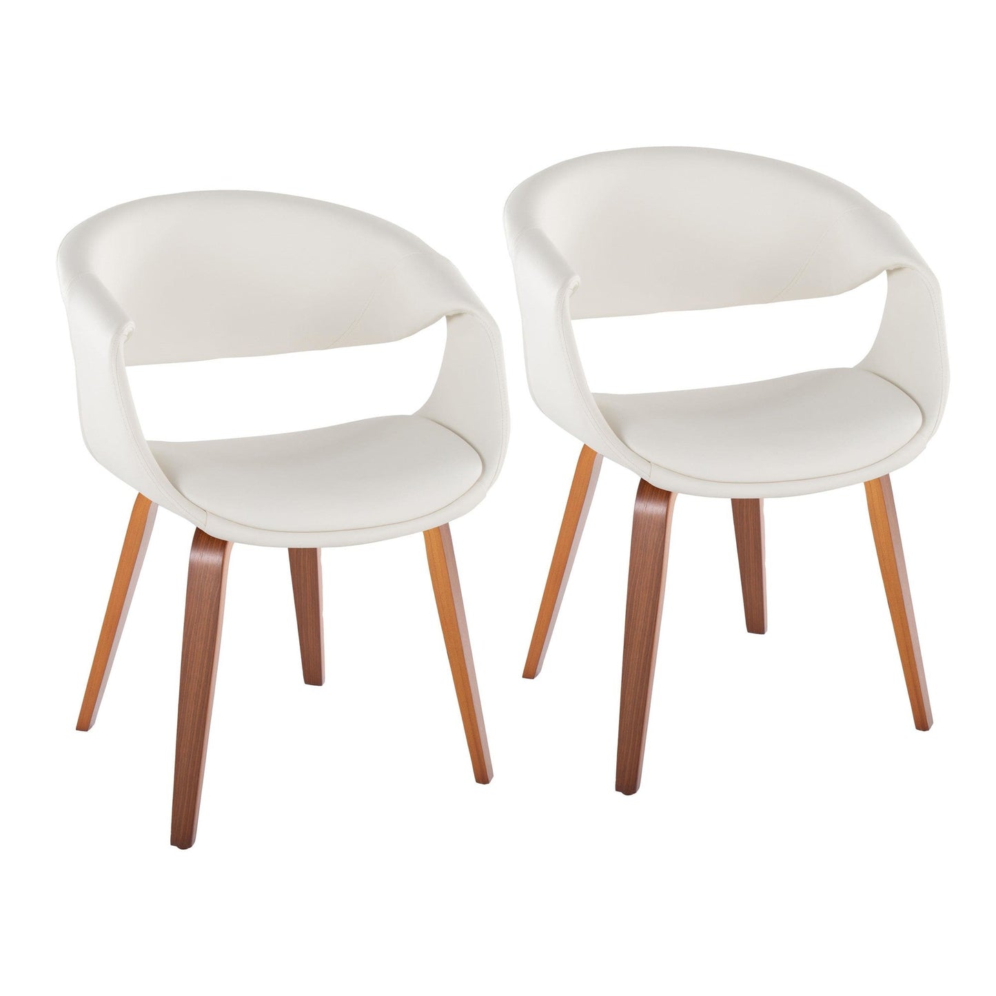 Lumisource Curvo Upholstered Chair - Set of 2