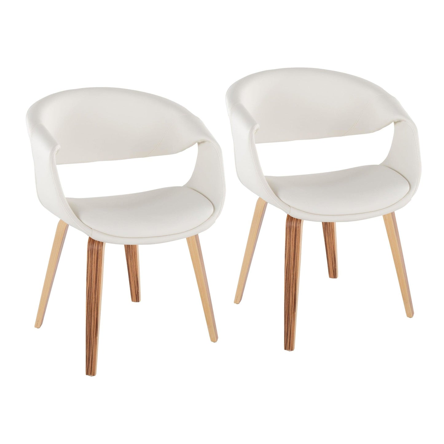 Lumisource Curvo Upholstered Chair - Set of 2