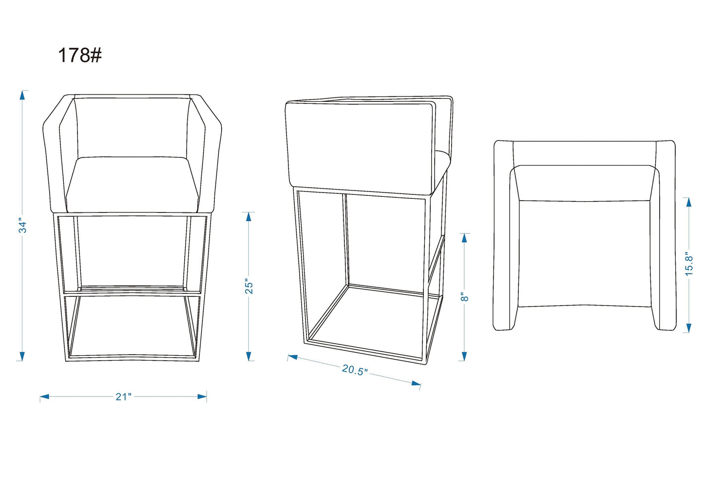 Manhattan Comfort Embassy Counter Stool