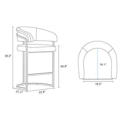 Manhattan Comfort Augusta Counter Stool