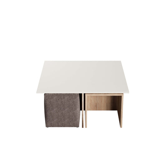 Manhattan Comfort Haley Coffee Table and Ottoman Set