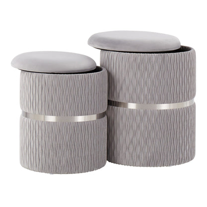 Lumisource Cinch Nesting Ottoman Set