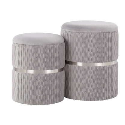 Lumisource Cinch Nesting Ottoman Set