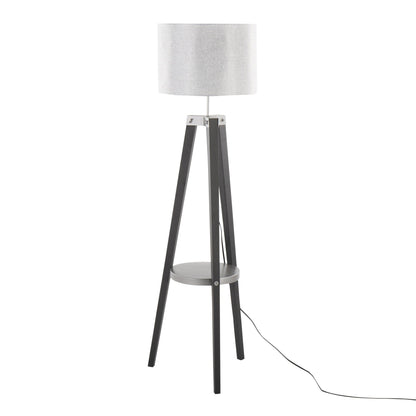 Majestic Office Furniture Shelf 58.5" Wood Floor Lamp
