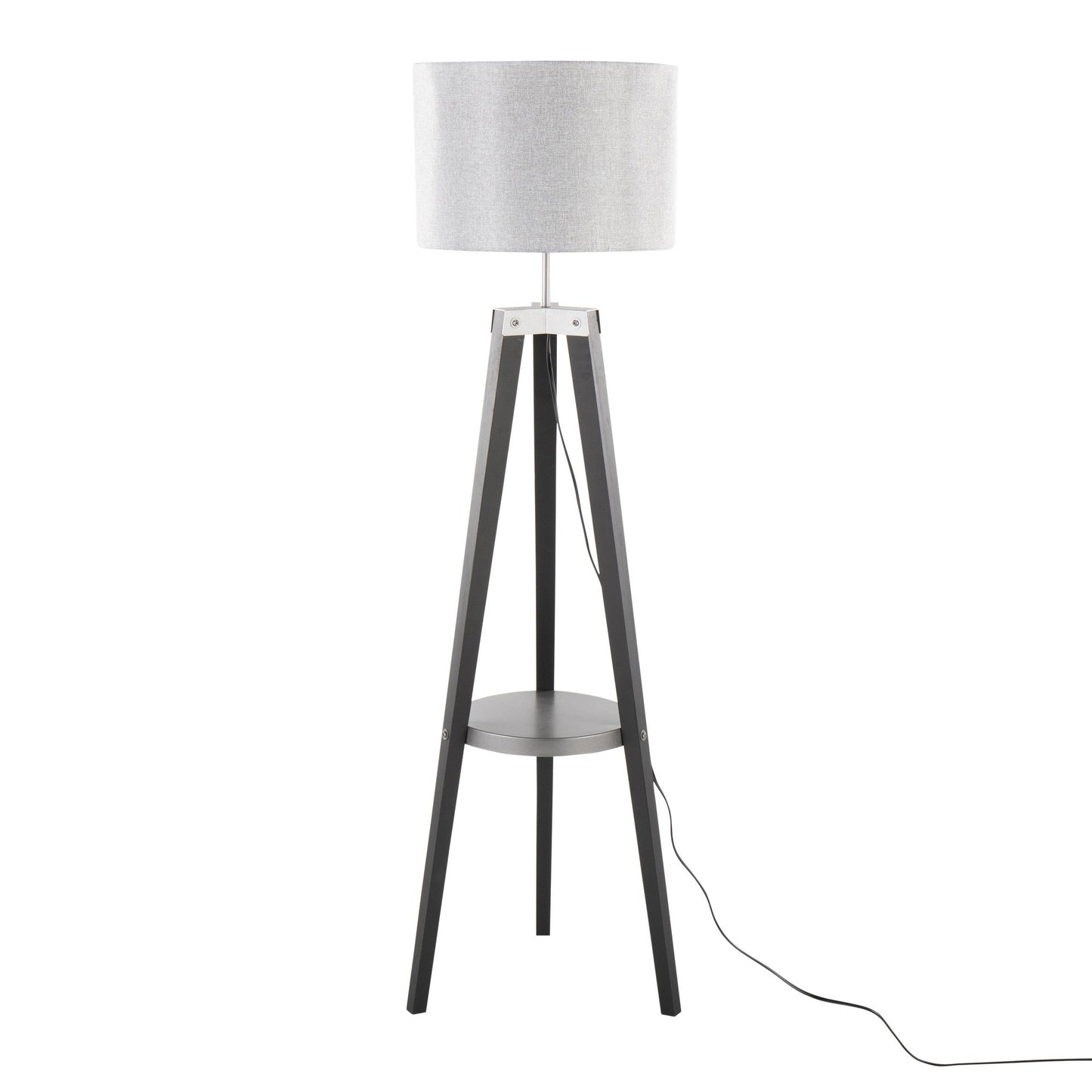 Majestic Office Furniture Shelf 58.5" Wood Floor Lamp