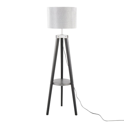 Majestic Office Furniture Shelf 58.5" Wood Floor Lamp