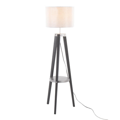 Majestic Office Furniture Shelf 58.5" Wood Floor Lamp