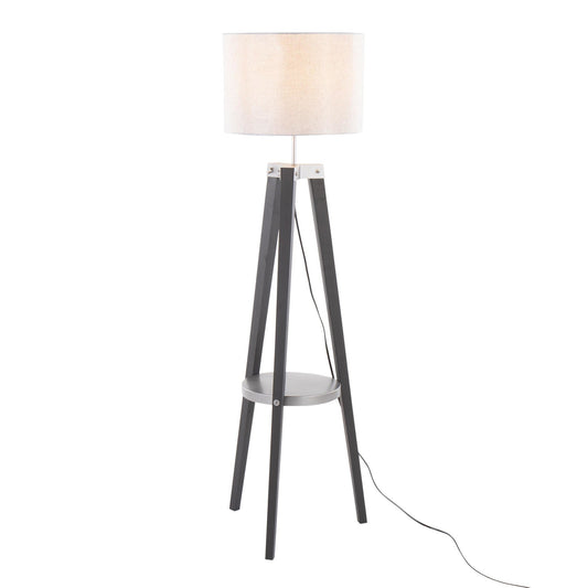 Majestic Office Furniture Shelf 58.5" Wood Floor Lamp
