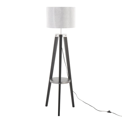 Majestic Office Furniture Shelf 58.5" Wood Floor Lamp
