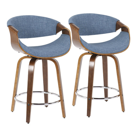 Majestic Office Furniture 24'' Fixed-Height Counter Stool - Set of 2
