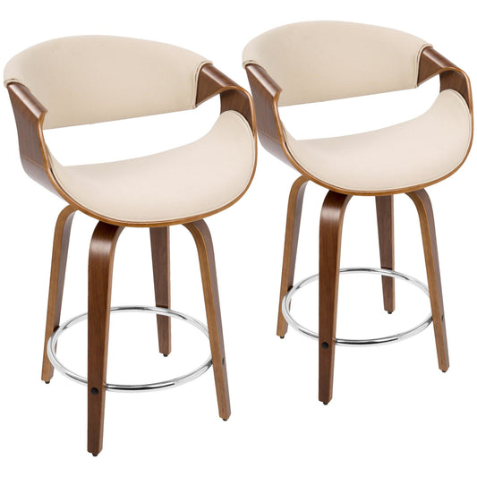 Majestic Office Furniture 24'' Fixed-Height Counter Stool - Set of 2