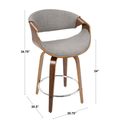 Majestic Office Furniture 24'' Fixed-Height Counter Stool - Set of 2