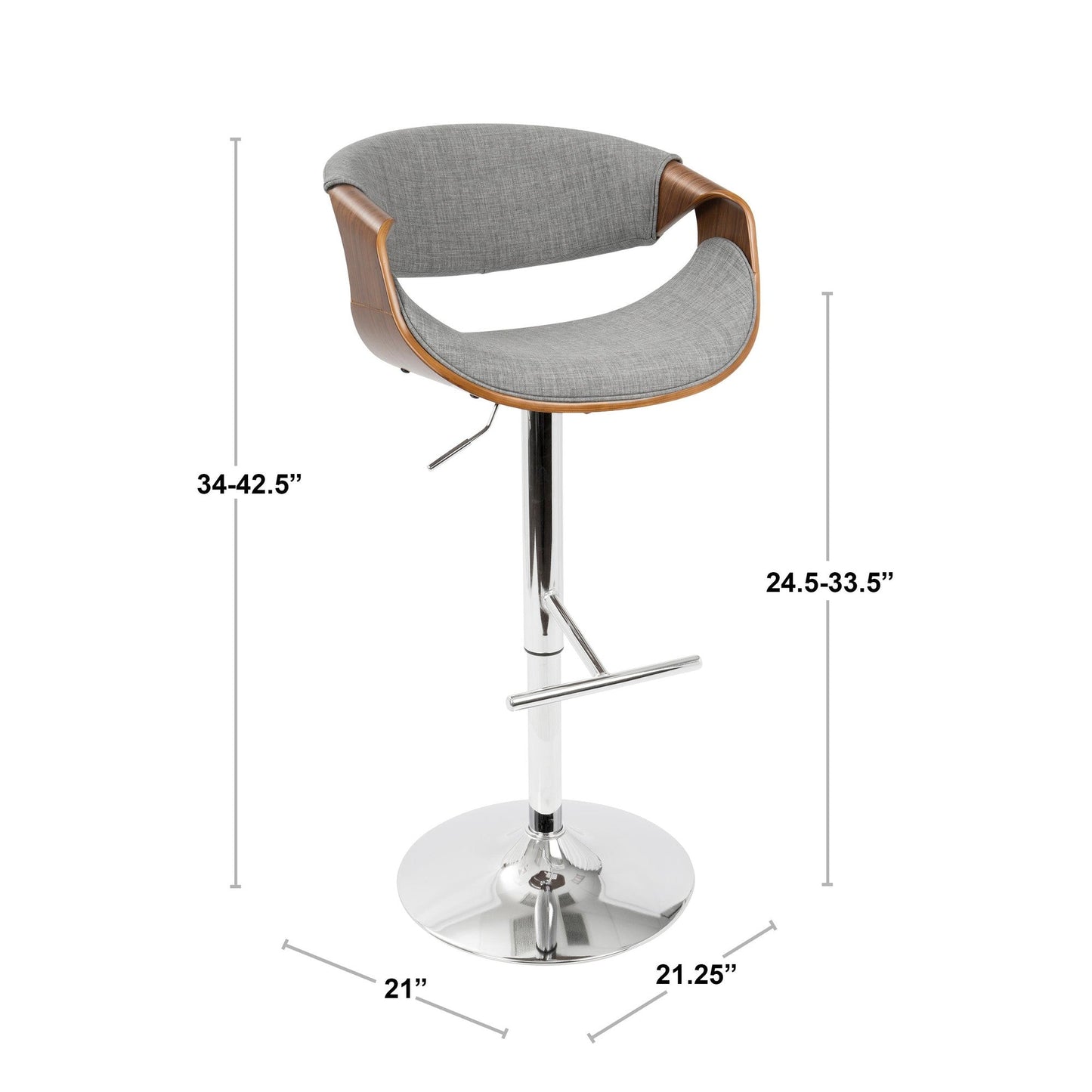 Majestic Office Furniture Adjustable Barstool
