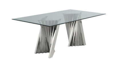 D01, D02, D03, D04 Glass Dining Table (2 Sizes & Colors)