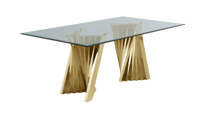 D01, D02, D03, D04 Glass Dining Table (2 Sizes & Colors)