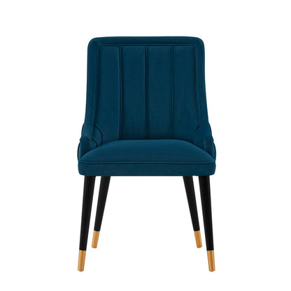 Manhattan Comfort Modern Eda Velvet and Leatherette Dining Chair