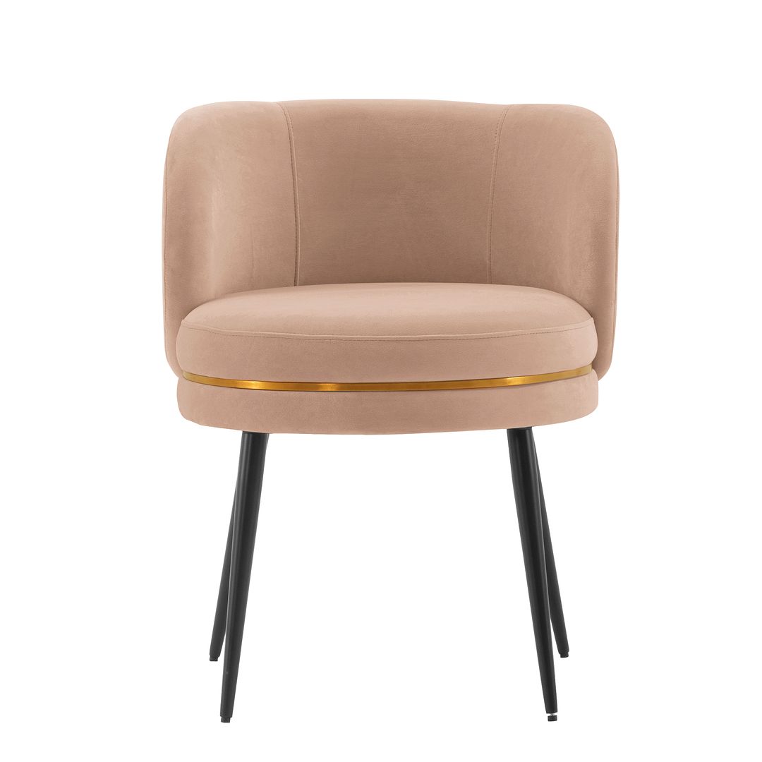 Manhattan Comfort Modern Kaya Pleated Velvet Dining Chair