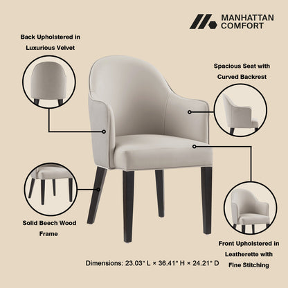 Manhattan Comfort Hillman Dining Armchair 2.0