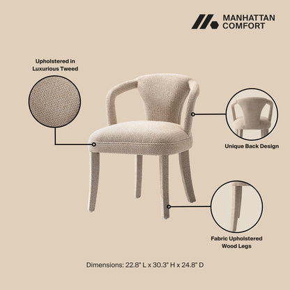 Manhattan Comfort Palmer Dining Armchair