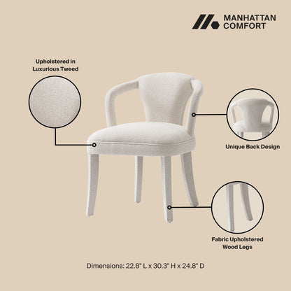 Manhattan Comfort Palmer Dining Armchair