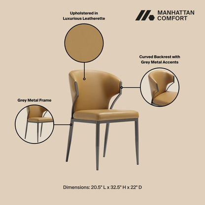 Manhattan Comfort Kirsten Dining Chair - Set of 2