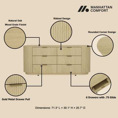 Manhattan Comfort Olivia 60" Double Dresser