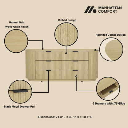 Manhattan Comfort Olivia 60" Double Dresser