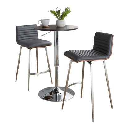 Lumisource Mason Swivel Adjustable Counter Height Dining Set - 3 Piece