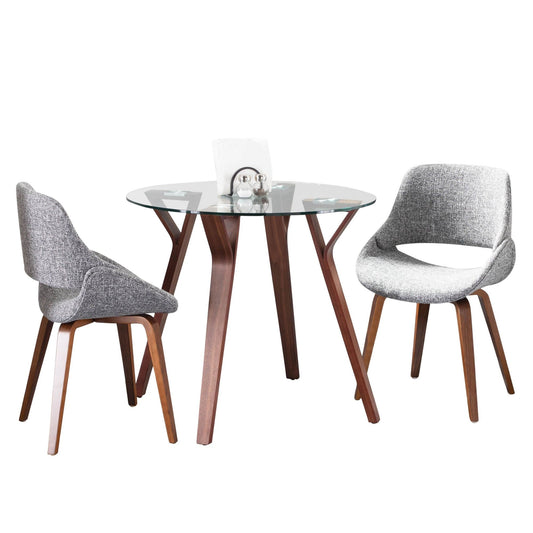 Lumisource Folia Round Fabrico Dining Set - 3 Piece
