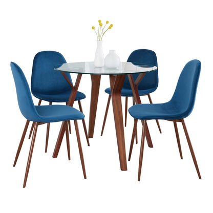 Lumisource Folia Round Pebble Dining Set - 5 Piece
