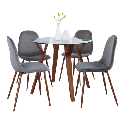 Lumisource Folia Round Pebble Dining Set - 5 Piece
