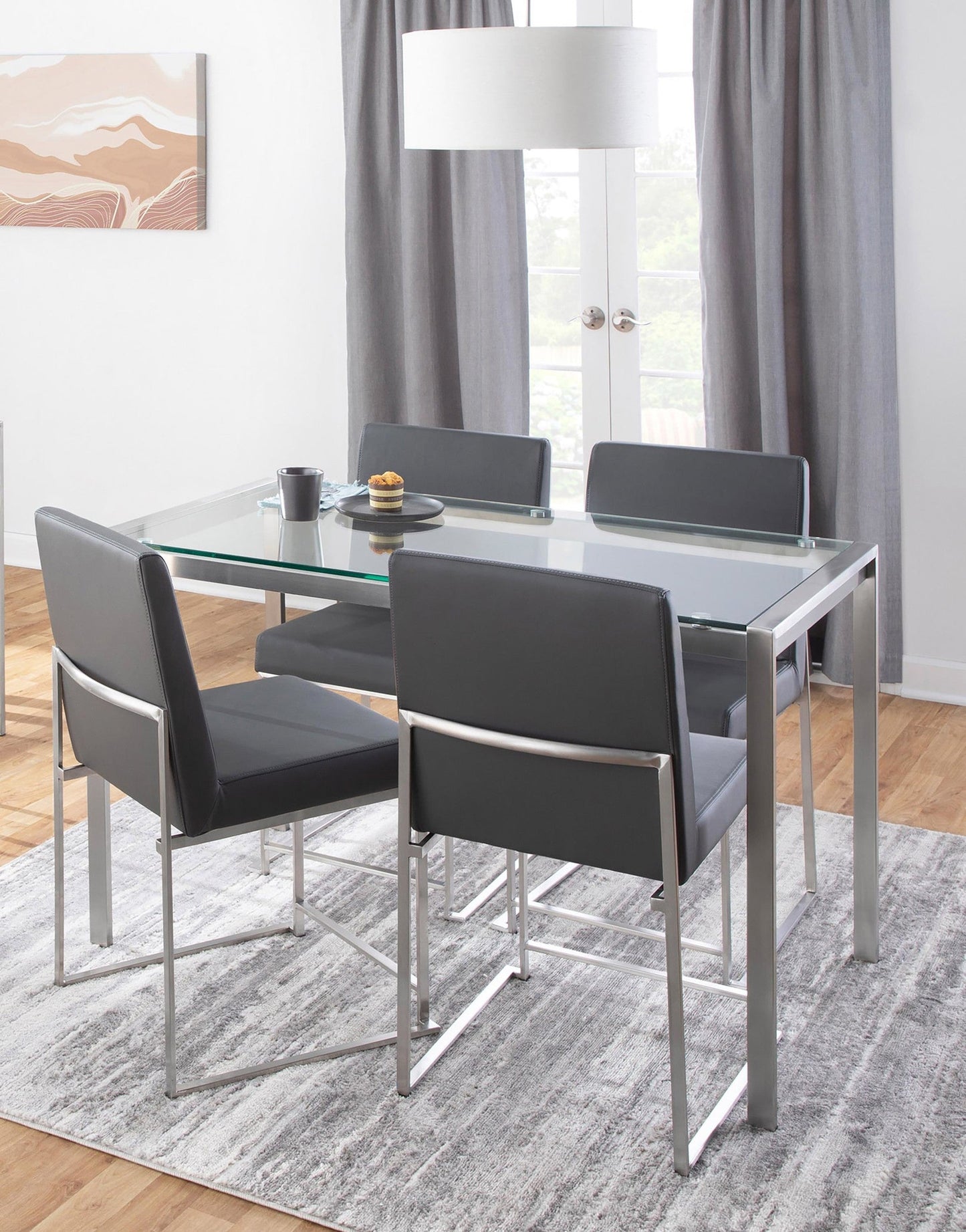 Lumisource Fuji High Back Dining Set - 5 Piece