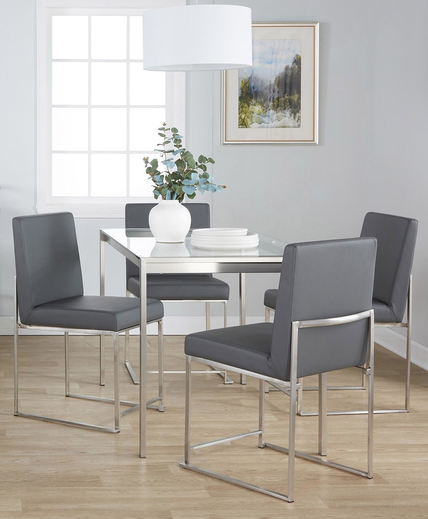 Lumisource Fuji High Back Dining Set - 5 Piece