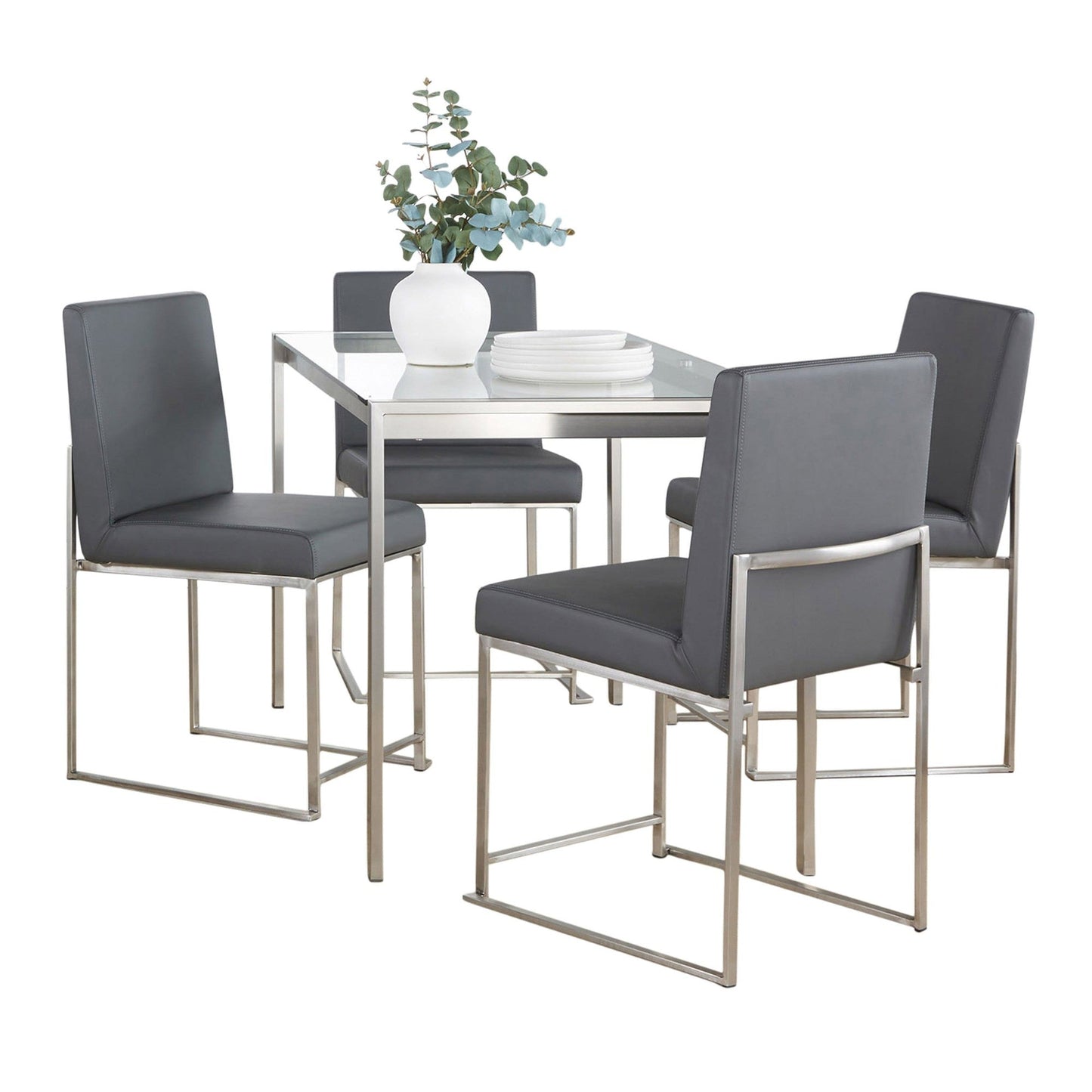 Lumisource Fuji High Back Dining Set - 5 Piece