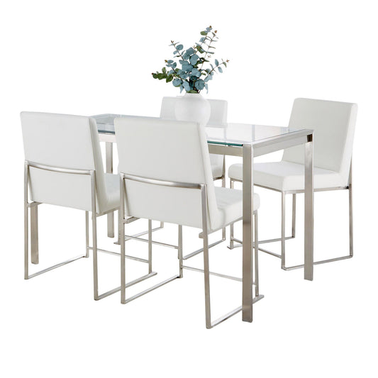 Lumisource Fuji High Back Dining Set - 5 Piece