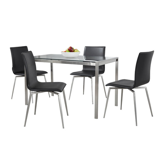 Lumisource Fuji-mason Upholstered Swivel Dining Set - 5 Piece